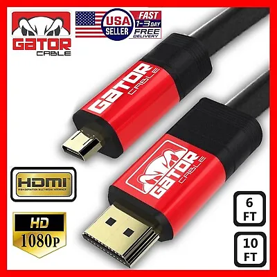 Micro HDMI To HDMI Cable Adapter Converter 4K GoPro HERO 7 6 5 4 3 Camera 60Hz • $8.99