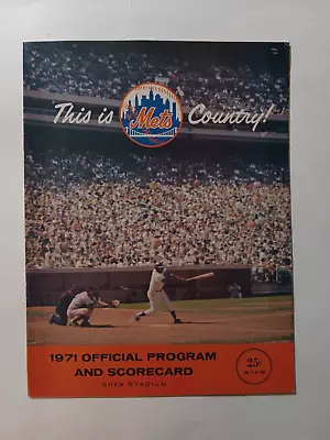 New York Mets 1971 Official Program & Scorecard Ex. Condition • $14.99