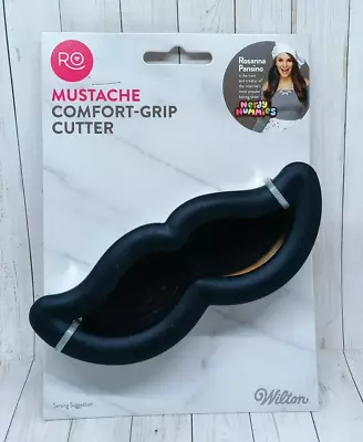 3x WILTON Comfort Grip Mustache Cookie Cutter 5  X 2   NEW • $9.99