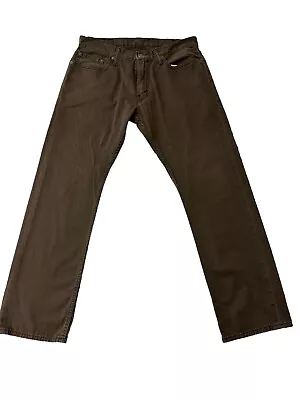 Levis 514 Jeans 34x30 Mens Brown Denim Slim Straight Leg Dark Wash Modern Fit • $24.97