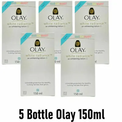 $243.24 • Buy 5 Bottle 150ML Olay 150ml White Radiance UV Whitening Lotion SPF19 UVA/UVB FAST
