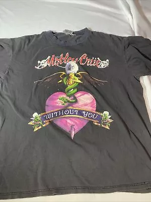 Vintage Motley Crue Shirt Dr. FeelGood Without You Tour Band XLarge (Fits M L) • $124