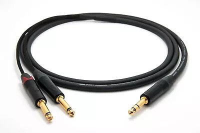 Mogami 2930 Single Channel Insert Cable W/ Neutrik Gold TRS To Dual TS 4 Ft. • $37.95