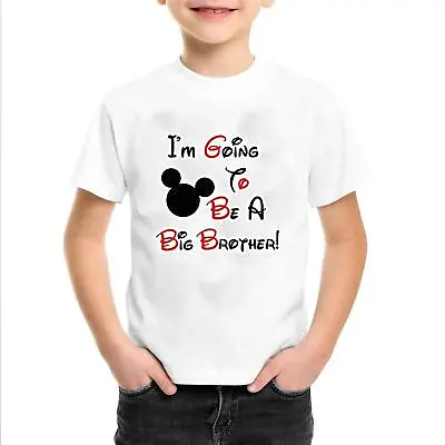 £5.95 • Buy New Boys I'm Going To Be A Big Brother 2023 MICKEY Baby Shower Party T-Shirt Tee