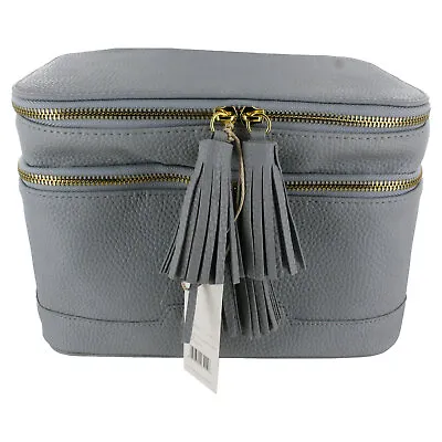 Tartan + Twine Double Zip Cosmetic Makeup Organizer Box - Luxe Blue • $19.99