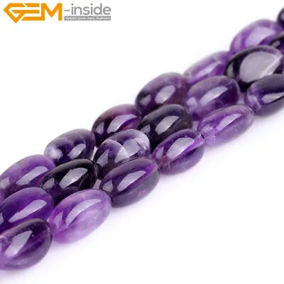 Fluorite Amethyst Beads Freeform Nugget Gemstone For Jewelry Making 15  9x12mm • $5.32