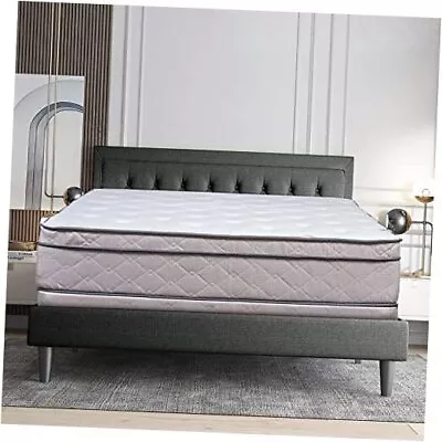 Encased Hybrid Eurotop Pillowtop Memory Foam Gel Full XL Beige 4  Foundation • $724.72