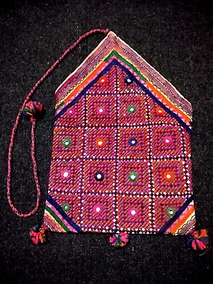 Indian Vintage Antique Ethnic Gujarati Rabari Kutchi Tribal BOHO Handmade Bag 1 • $71.25