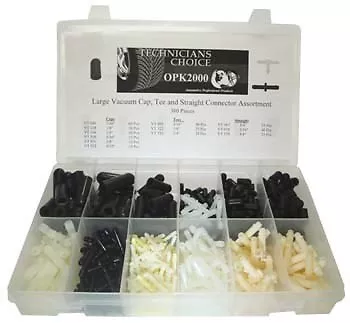 380 Pcs Vacuum Caps W/ Tee And Straight Fittings Connectors Assortment Kit • $133.50