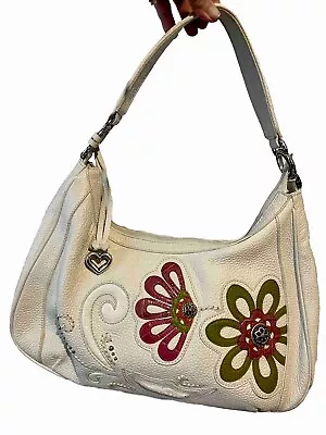 BRIGHTON 💋 JOYA  💋 Colorful MGPPB 3D FLOWER  Leather Appliqued Purse MGPPB  • $73.99