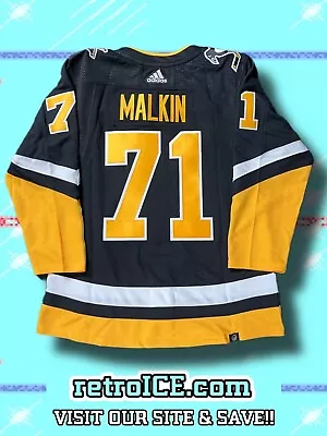 Pittsburgh Penguins Third Jersey - Malkin - Adidas Authentic - 50 - Third Black • $149.99
