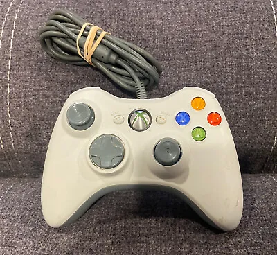 $27.99 • Buy Official Microsoft Xbox 360 White Wired Controller! ~ Works Great! ~ Authentic!