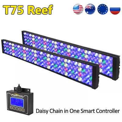 PopBloom T75 Marine Aquarium Led Light Full Spectrum For 90-360cm Marine Coral • $176.70