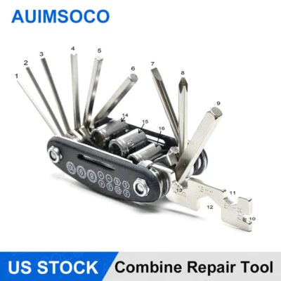 $19.99 • Buy Bicycle Parts Repair Tool Accessories Multi Hex Wrench Screwdriver Allen Key US