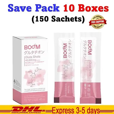 10 X Boom Gluta Shots Anti-Oxidant Sun Block Reduce Premature Aging Aura Skin • $164.96