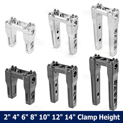 2  4  6  8  10  12  14  Handlebar Risers Clamp For Harley Dyna Softail Sportster • $94.95