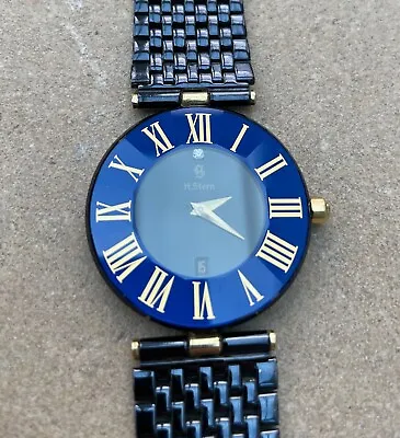Vintage H Stern Ladies 18K Gold Diamond & Sapphire Watch • £649.99