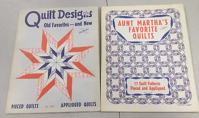 Aunt Martha's  Favorite Quilts  &  Quilt Designs -Lot Of 2 Vntg Pattern Books • $6
