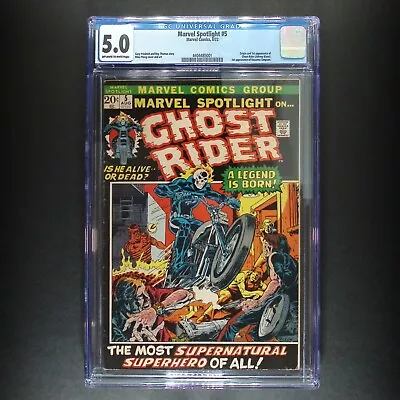 Marvel Spotlight #5 | Marvel 1972 | 1st Ghost Rider | CGC 5.0 • $980