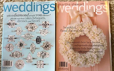 Martha Stewart Weddings Magazine Lot Of 2 Summer 2004 Winter 2006 • $6.99
