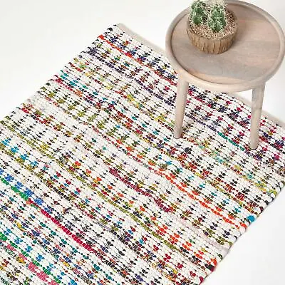 100% Cotton Handmade Multi Colour Chindi Rug Area Rag Rugs Mat Runner • £24.99