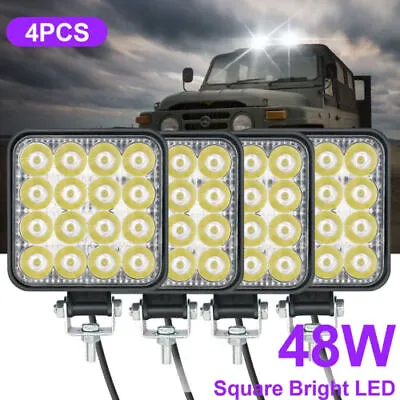 4X 12V LED Work Light Bar Flood Spot Lights Driving Lamp Offroad Car Truck SUV • £17.26