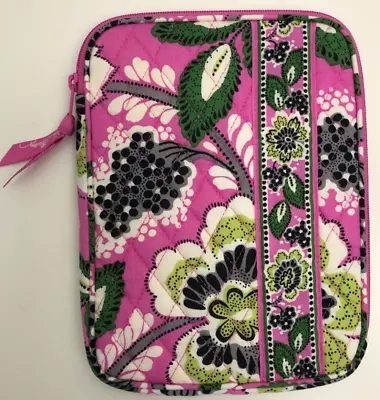 Vera Bradley Priscilla Pink Tablet Sleeve Or E-Reader Case Zip Around Quilted EC • $5.99