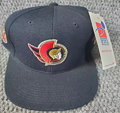 Vintage Ottawa Senators Wool Sports Specialties Snapback Hat Cap NOS 90s NHL • $99.97