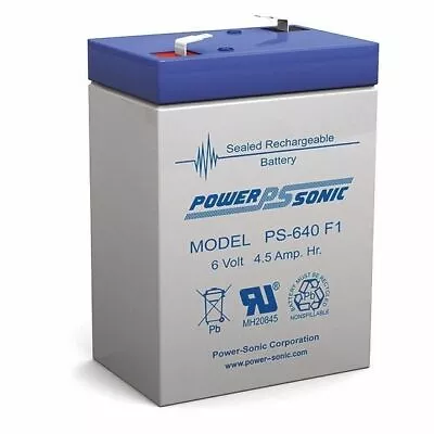 Brand New Powersonic PS640 6V 4.5AMP SLA AGM Rechargeable Battery • $26.90