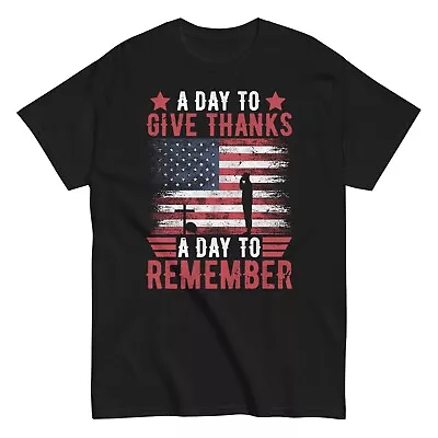 A Day To Give Thanks A Day To Remember Men's T-Shirt Veterans Memorial Day • $18.99