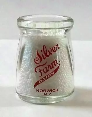 Silver Farm Dairy 1/2 Oz Mini Creamer Bottle Norwich Ny. • $39.99