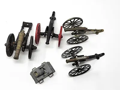 Brass Cast Iron Wood Historic Repro Toy Cannon Lot Of 5 Civil War +Pewter Mortar • $34.95