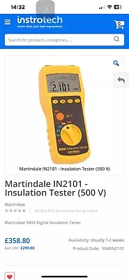 Martindale Electric IN2101 Insulation Tester • £39.50