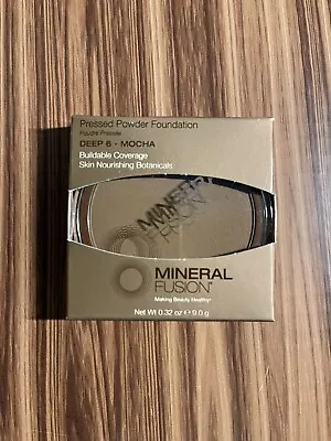 Mineral Fusion Pressed Powder Foundation Deep 6 Mocha 0.32 Oz Buildable Coverage • $13.99