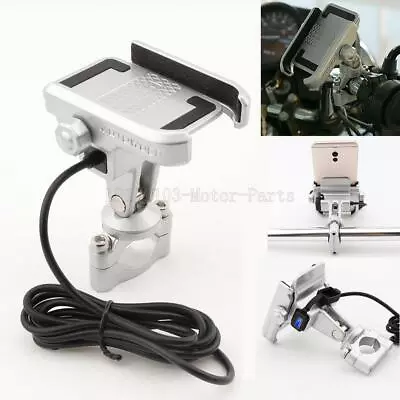 Mobile Phone Holder USB Charger For Honda VTX 1300 C R S T 1800 C F N R S T • $29.80