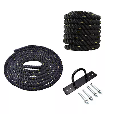 9m-12m-15m-18m-20m - Battle Rope 38mm Diameter - Home Gym Strength Bootcamp • $55.95