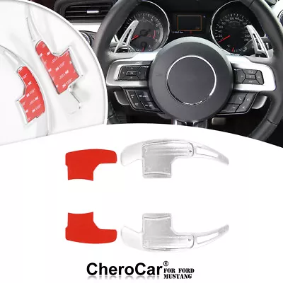 Steering Wheel Shift Paddle Extended Shifter Trim For Ford Mustang 2015+ Silver • $24.69