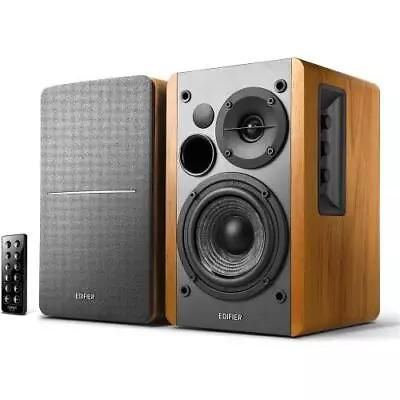 Edifier R1280DB 42W Powered Bookshelf Speaker System With Bluetooth - Brown - 2x • $201.29