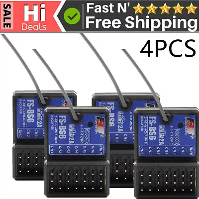 4pcs FlySky FS-BS6 Receiver 2.4Ghz 6CH For FS-GT5 FS-IT4S Transmitter RC Boat US • $61.99