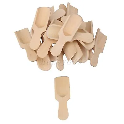 $15.97 • Buy 20PCS Mini Wooden Spoons Coffee Salt Sugar Scoops Bath Sand Shovel Craft Tool