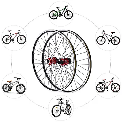 27.5  Bicycle Front Rear Wheels Set MTB Wheelset Aluminum Alloy Rim Disc Brake • $91.20