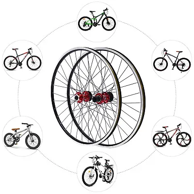 Mountain Bike Wheelset 27.5 Inch Aluminum Alloy Rim Disc Brake MTB Wheelset USA • $90.25