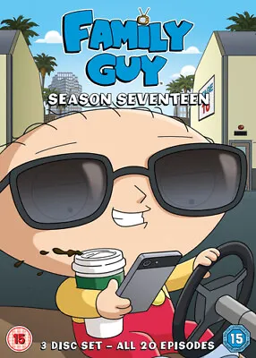 Family Guy: Season Seventeen DVD (2017) Seth MacFarlane Cert 15 3 Discs • £5.59