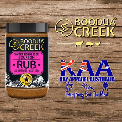 BBQ Rub Boodua Creek Low And Slow BBQ Rubs Sweet Tennessee Bourbon Rub 195g Jar • $10