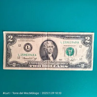 1976 2 Dollar Bill Green Seal • $350