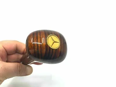 For Mercedes Gear Shift Knob Zebrano Automatic Gold Emblem W124 W126 W201 W202 • $75.90