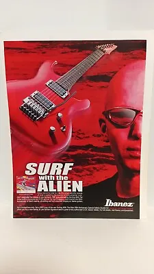 Joe Satriani Ibanez Guitars Surfing With The Alien Anniversary Print Ad.  7 • $5.56