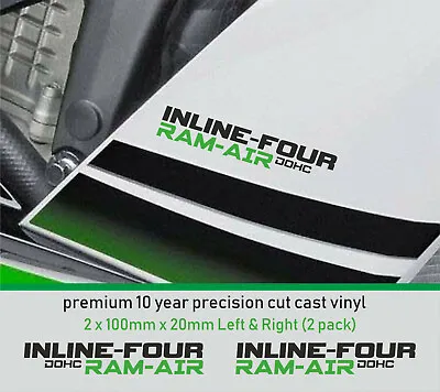 £5.99 • Buy INLINE- FOUR RAM-AIR Decals Stickers 10year Vinyl FITS Kawasaki NINJA ZZR ZX6R 2