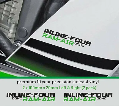 INLINE- FOUR RAM-AIR Decals Stickers 10year Vinyl FITS Kawasaki NINJA ZZR ZX6R 2 • £5.99