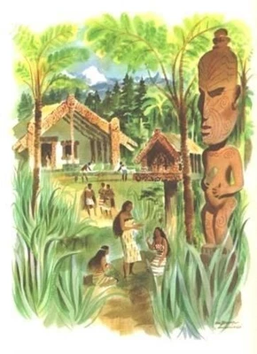 $30 • Buy Matson Lines Menu Macouillard New Zealand SS Monterey 1960 TIKI